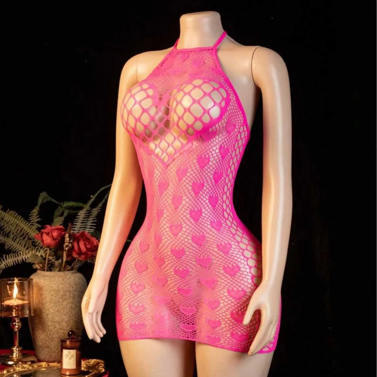 2026 Western Suspender Heart Girl Style Fishnet
