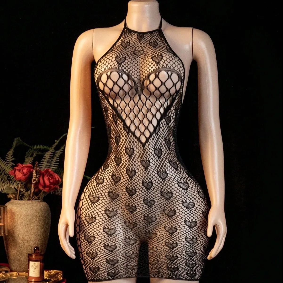 2026 Western Suspender Heart Girl Style Fishnet