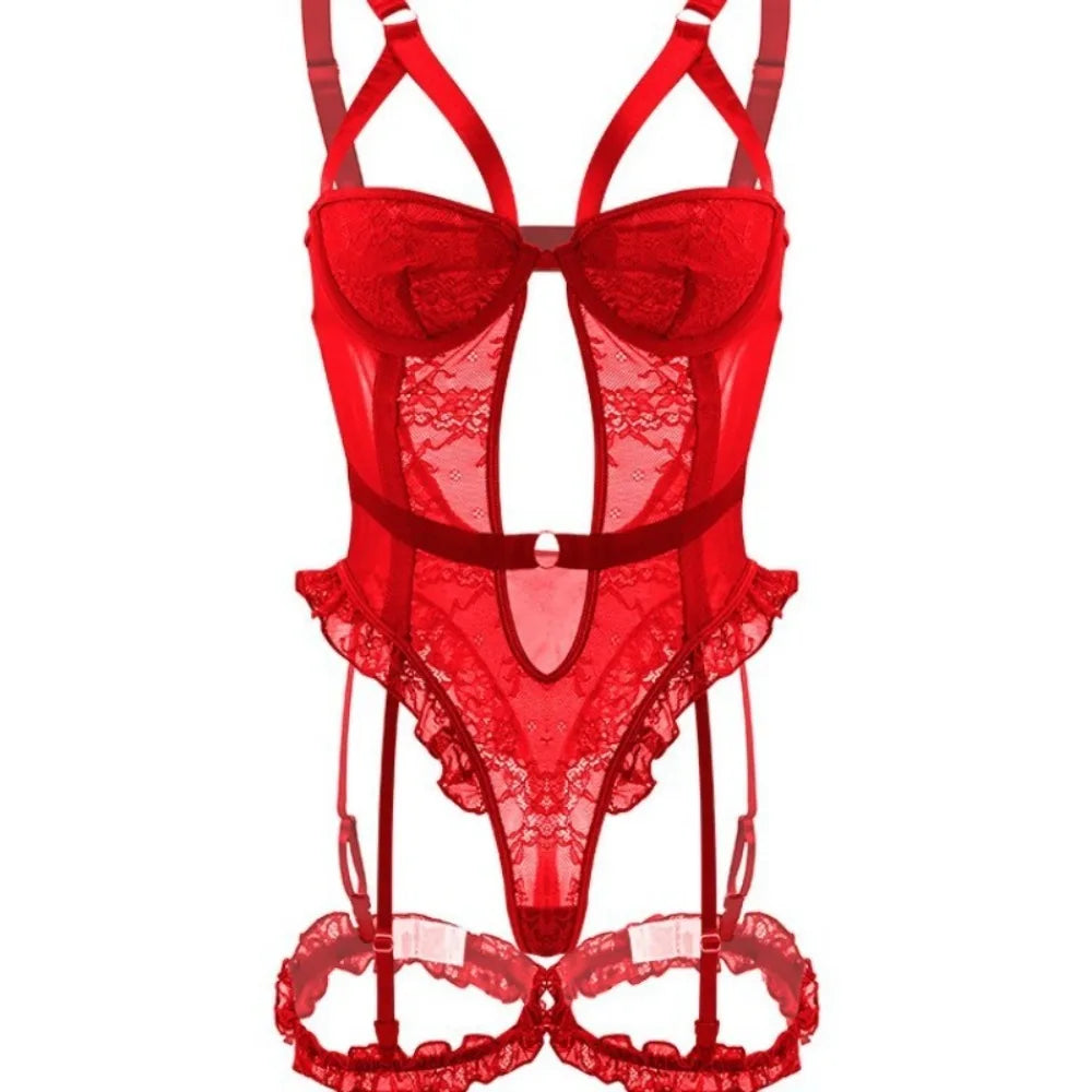 2026 Westerns Lace See Through Backless Body Suits