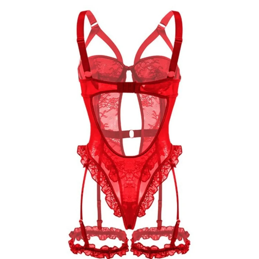 2026 Westerns Lace See Through Backless Body Suits