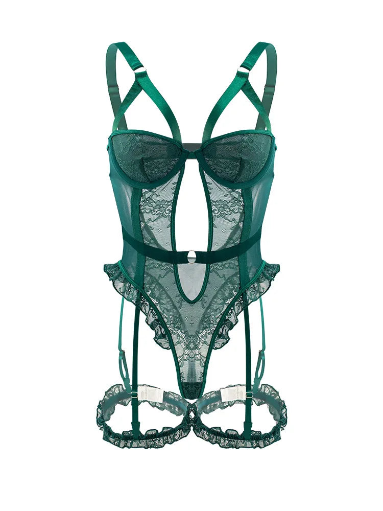 2026 Westerns Lace See Through Backless Body Suits