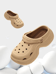 Hollow Round Cut Sandals Platform Shoes Crocs