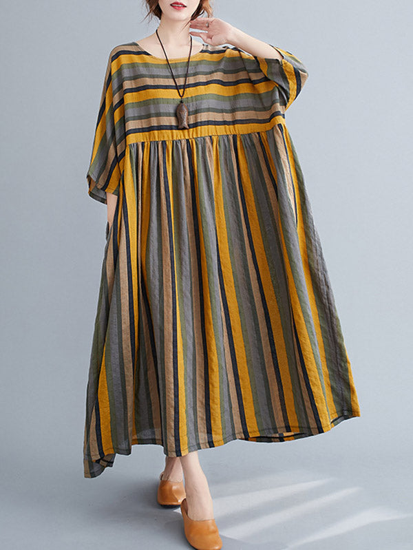 Original Stripe Round-Neck Dress