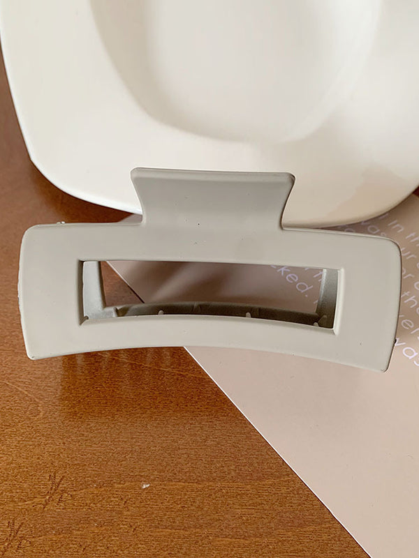 Geometric Hollow Solid Color Hairclaw Clawclip