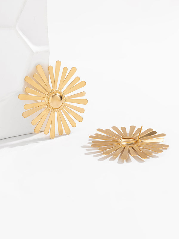 Geometric Flower Shape Earrings Accessories