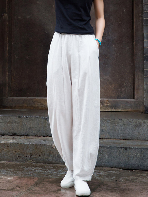 Solid Color Bloomers Trousers Casual Pants Bottoms