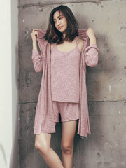 Leisure Three Pieces Outwear&T-Shirt&Pants Pajama Suit