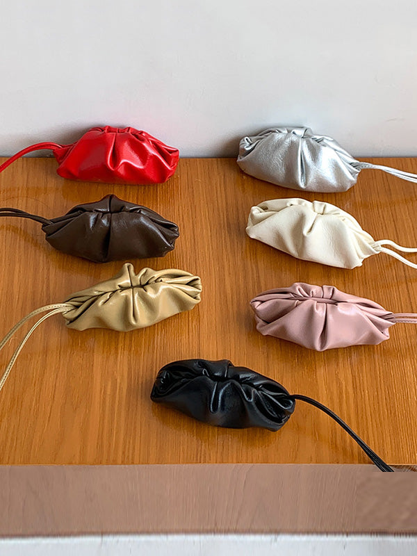 Geometric Pleated Solid Color Bags