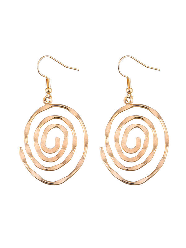 Geometric Hollow Solid Color Drop Earrings
