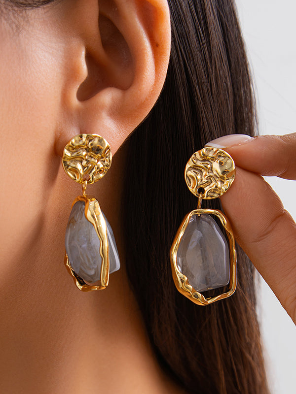 Geometric Shiny Irregularity Earrings Accessories