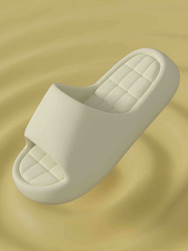 Open Toe Solid Color Slippers Platform Shoes