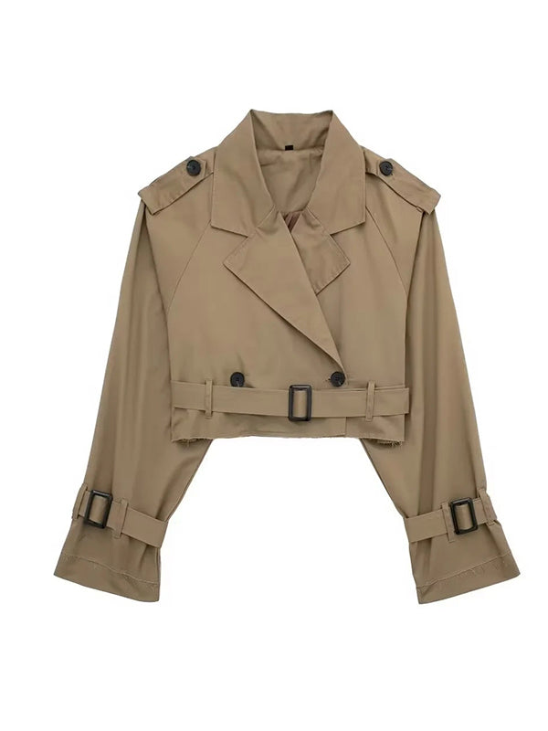 Split-Joint Long Sleeves Loose Lapel Jackets