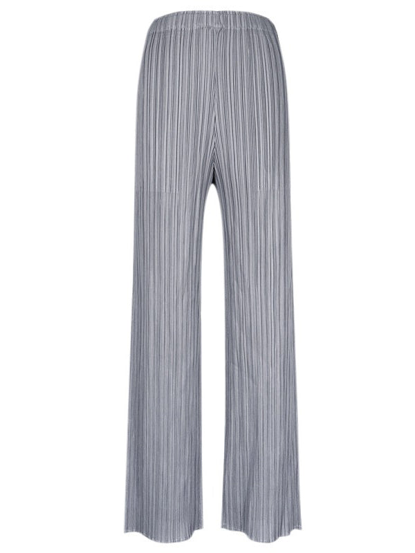 15 Colors Loose Elasticity High Waisted Wide Leg Pleated Pants