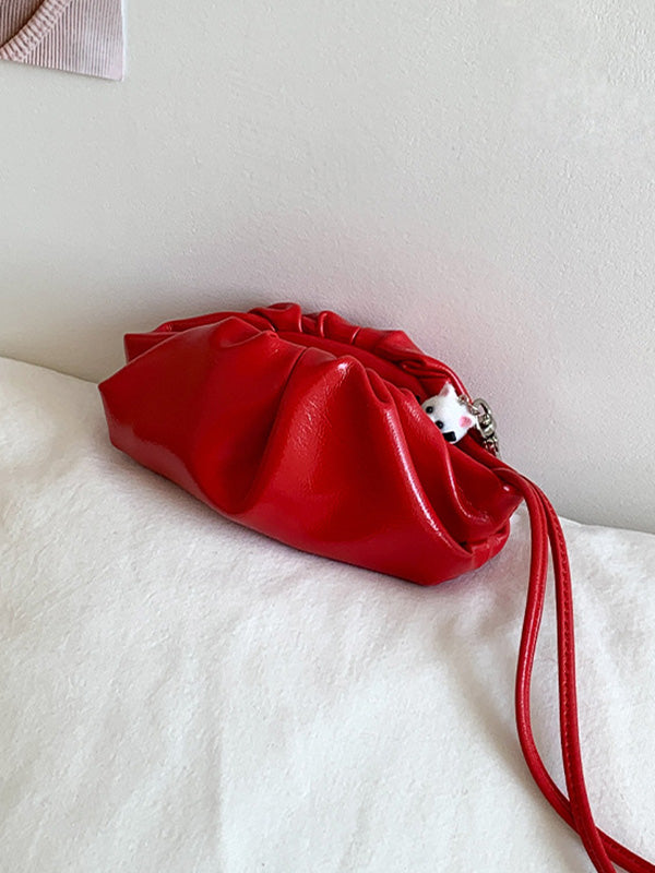 Geometric Pleated Solid Color Bags