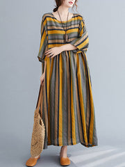 Original Stripe Round-Neck Dress