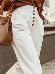 Loose Wide Leg Solid Color Casual Pants Bottoms