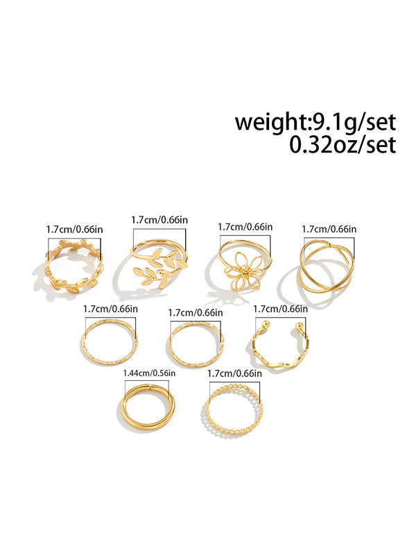 Flower-Embellished Rings Accessories Ring Sets