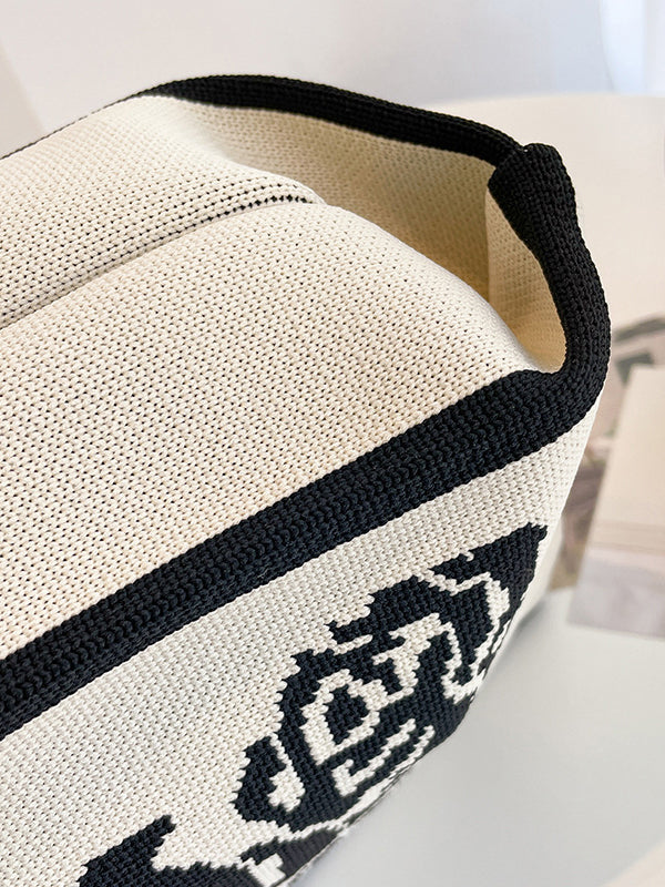 Floral Woven Handbag Bags