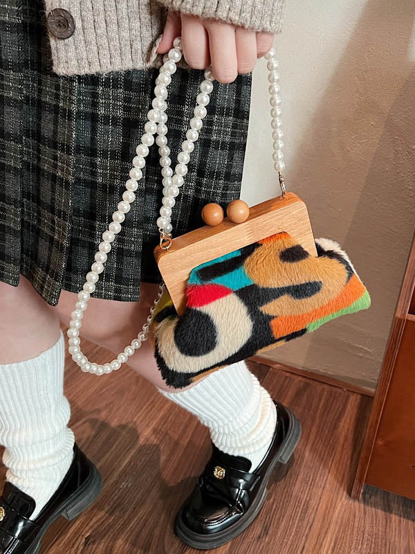Contrast Color Zipper Handbags Crossbody Bags