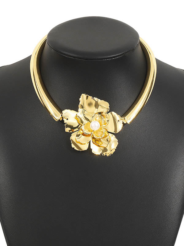 Flower Shape Necklaces Accessories Drop Earrings