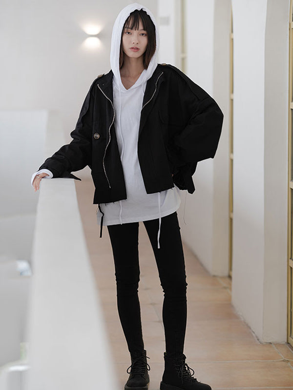 Solid Color Drawstring Long Sleeve Hoodies