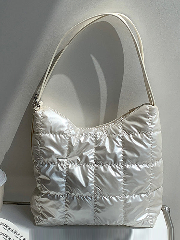 Buckle Split-Joint Padded Tote Bags Handbags