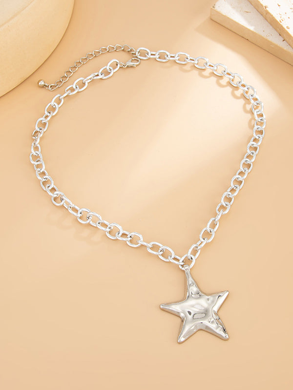 Chains Shiny Star Shape Necklaces Accessories
