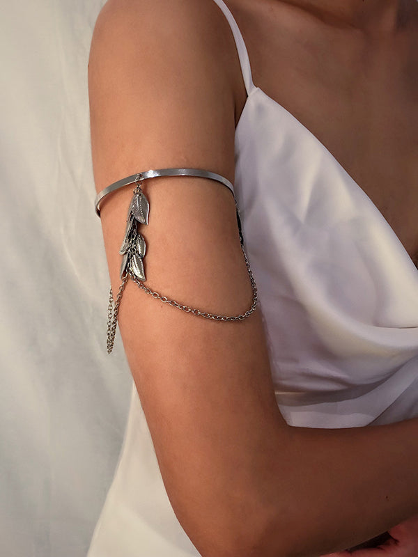 Stylish Leaves Geometric Tasseled Arm Chain Accessories