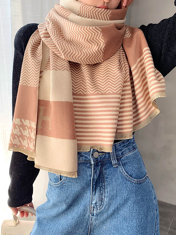 Imitation Cashmere Printed Double-Side Shawl Scarf