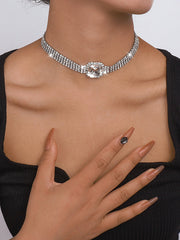 Geometric Rhine Stones Necklaces Accessories