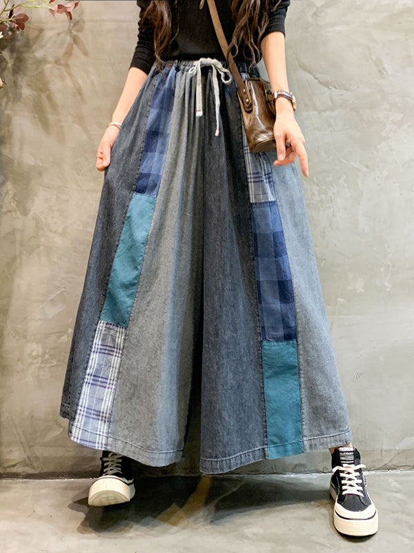 Vintage Wide Leg Elasticity Split-Joint Jean Pants Bottoms