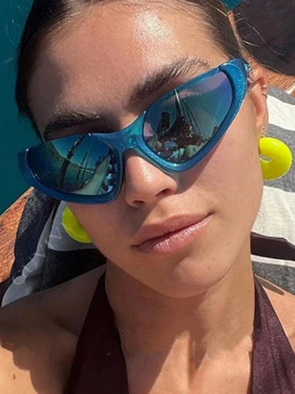 Geometric Sun-Protection Sunglasses Accessories