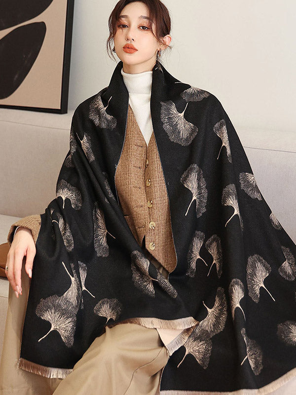 Vintage Keep Warm Tasseled Imitated Cashmere Shawl&Scarf