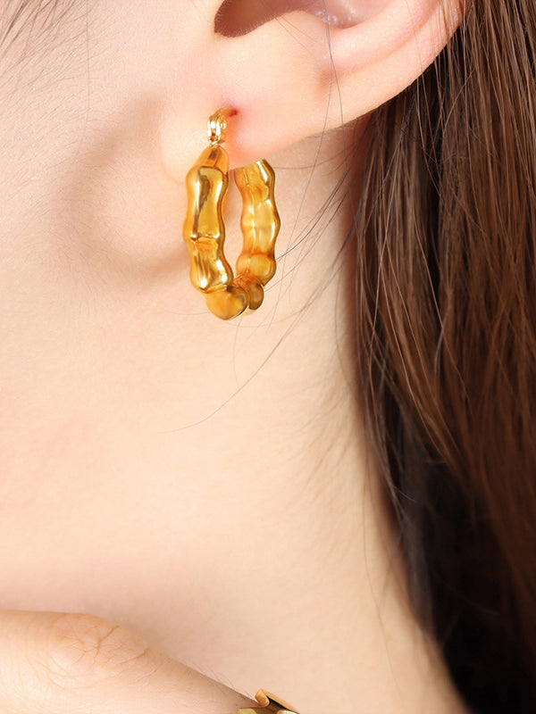 Geometric Solid Color Earrings Accessories