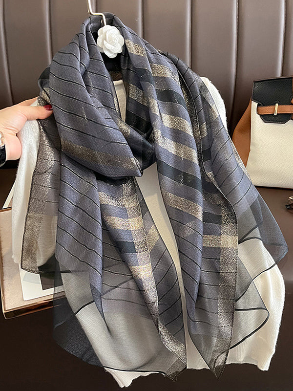 Keep Warm Striped Shawl&Scarf