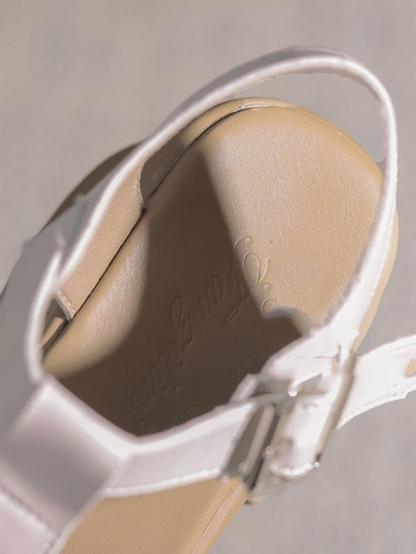 Hollow Round-Toe Sandals Platform Shoes Gladiators