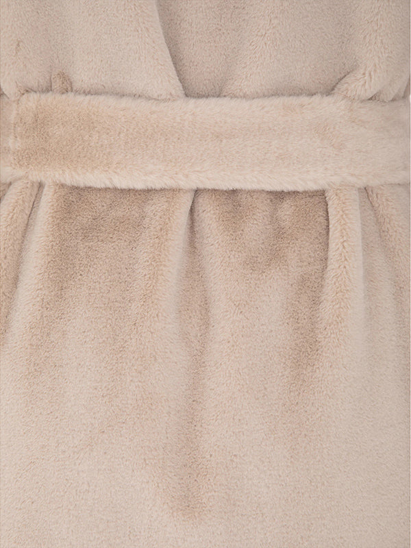 Original Creation Long Sleeves Loose Keep Warm Solid Color Notched Collar Coats