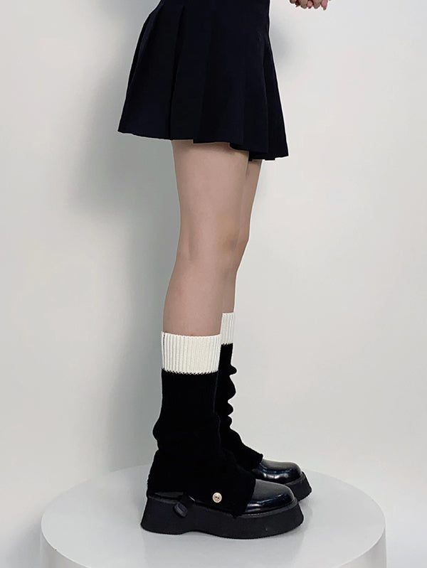 Leisure Flared Contrast Color Leg Warmers Accessories