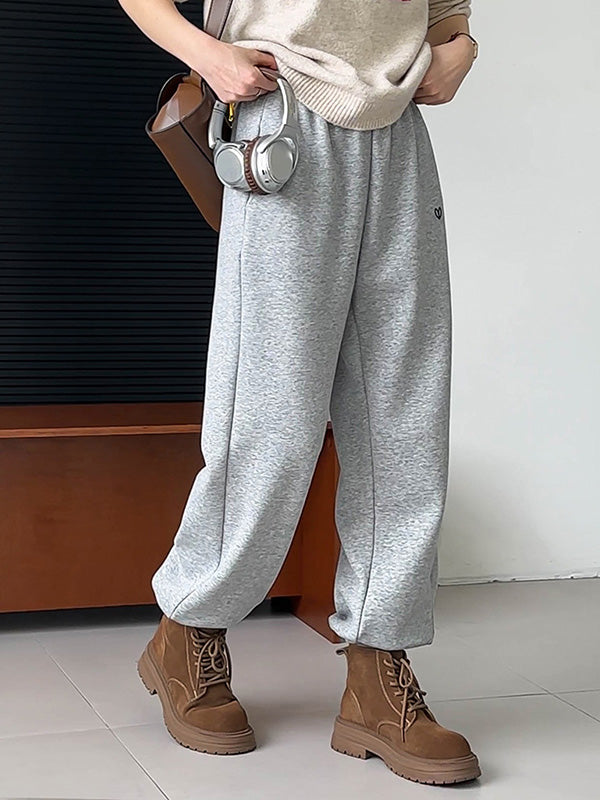 Elasticity Split-Joint High Waisted Loose Trousers Pants