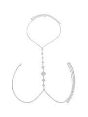 Rhinestone Rhombus Body Chain Accessories