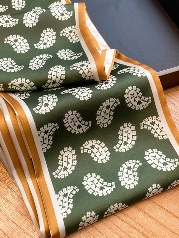 Silk Imitation Vintage Printed Scarf