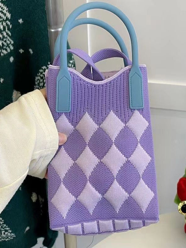 Houndstooth Split-Joint Handbags Crossbody Bags Bags