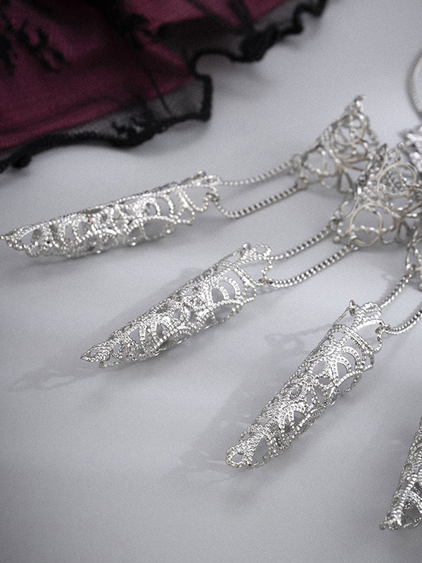Chains Hollow Solid Color Nail Protectors Bracelet Accessories