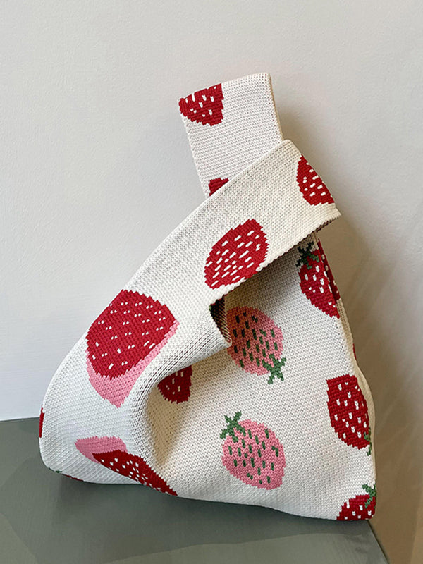 Printed Woven Handbag Handbags