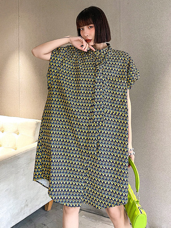 Urban Summer Loose Printed Midi Dress