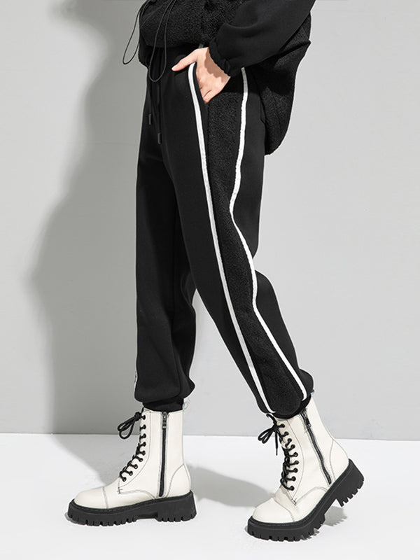 Casual Loose Drawstring High-Waisted Pants