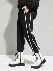Casual Loose Drawstring High-Waisted Pants