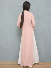 Pink Split-side Long Ao Dai Cheongsam Dress
