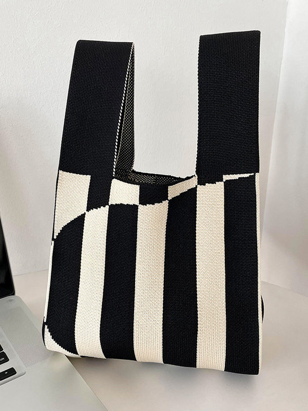 Striped Woven Handbag Bags Accessories