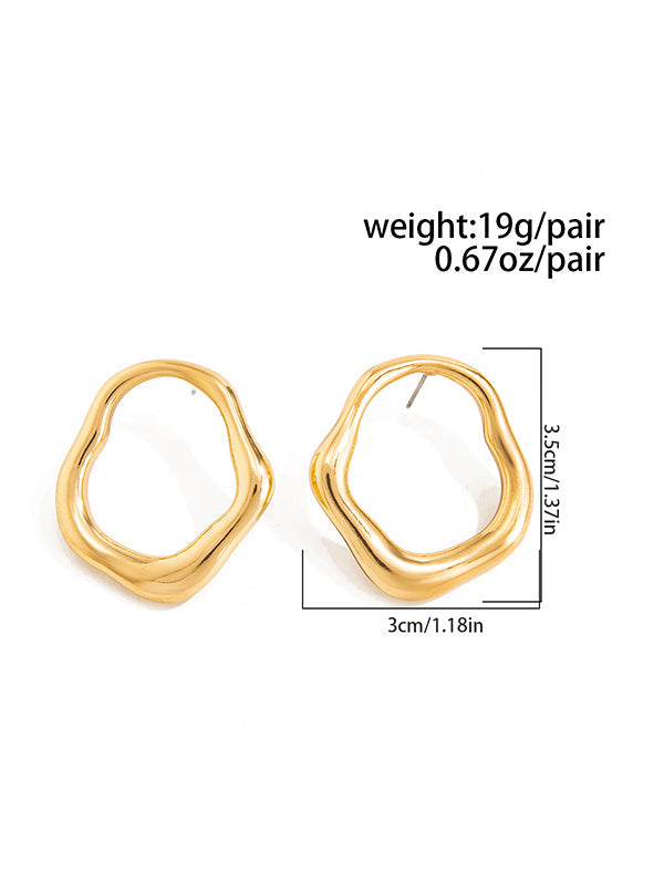 Shiny Irregularity Earrings Accessories